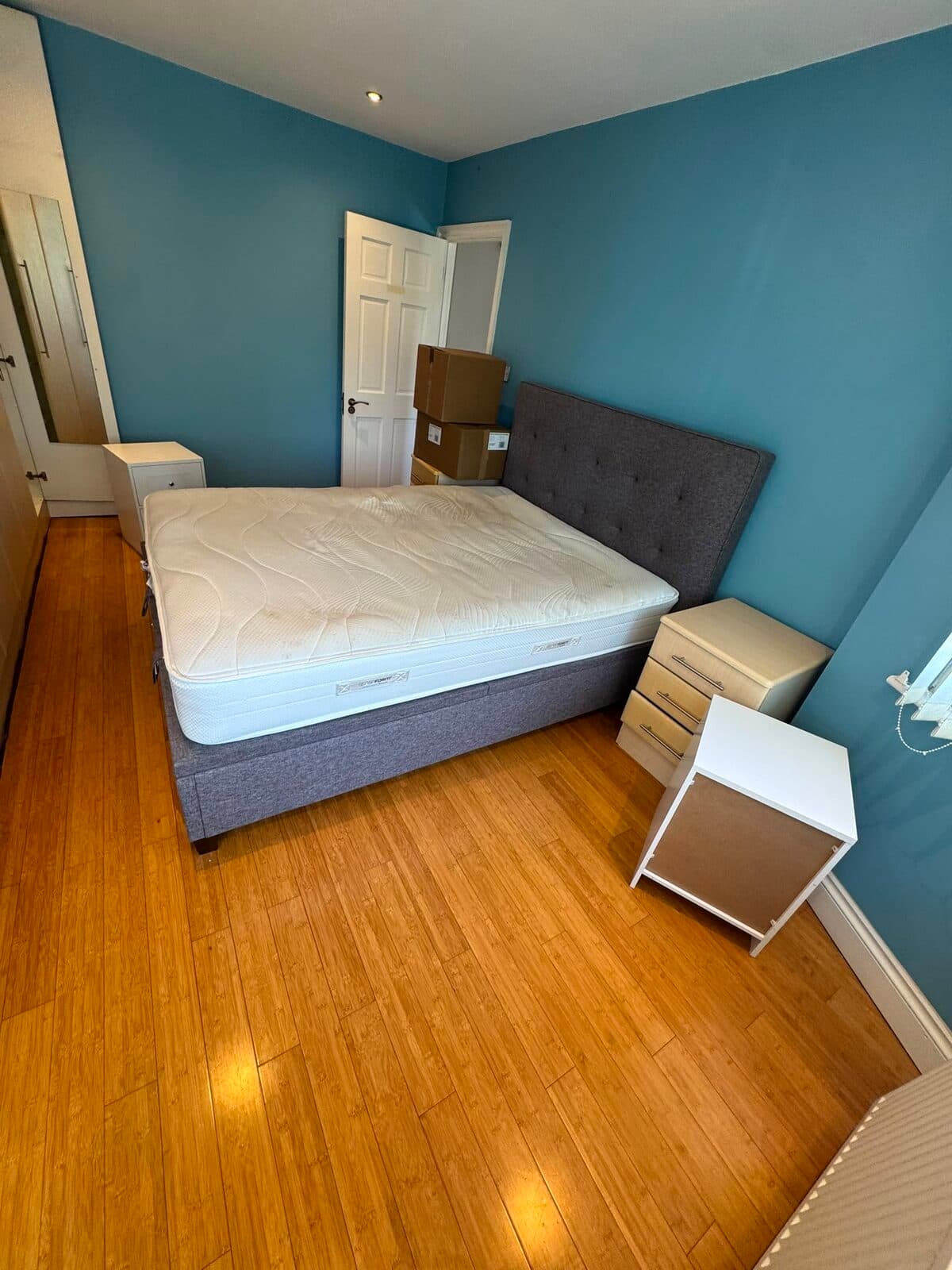 Master bedroom stripped back and ready to load for the move to Richmond